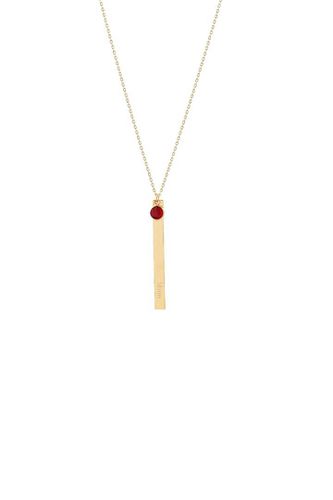 Womens 'Mum' Engraved July Birthstone Necklace Gold Plated - - 28 inches - NastyGal UK (+IE) - Modalova