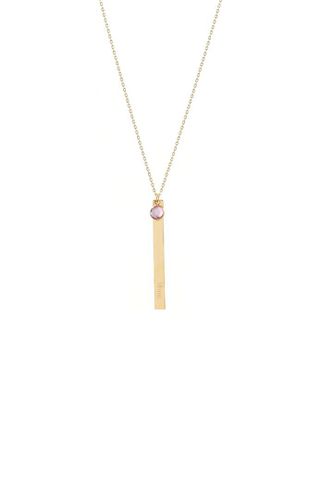 Womens 'Mum' Engraved June Birthstone Necklace Gold Plated - - 28 inches - NastyGal UK (+IE) - Modalova