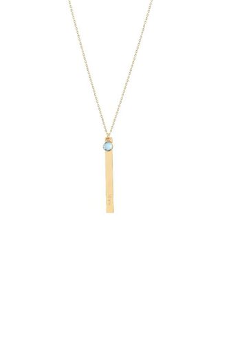 Womens Mum' Engraved March Birthstone Necklace Gold Plated - - 28 inches - Joy by Corrine Smith - Modalova