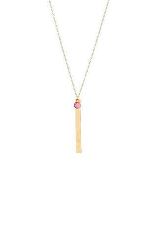 Womens 'Mum' Engraved October Birthstone Necklace Gold Plated - - 28 inches - NastyGal UK (+IE) - Modalova