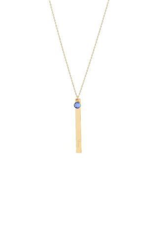 Womens 'Mum' Engraved September Birthstone Necklace Gold Plated - - 28 inches - NastyGal UK (+IE) - Modalova