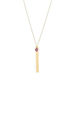 Womens 'Mum' Engraved February Birthstone Necklace Gold Plated - - 28 inches - NastyGal UK (+IE) - Modalova