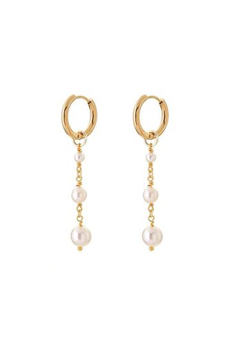 Womens Graduated Triple Pearl Drop Earrings - - One Size - Joy by Corrine Smith - Modalova