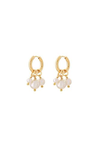 Womens Triple Pearl Cluster Earrings - - One Size - Joy by Corrine Smith - Modalova