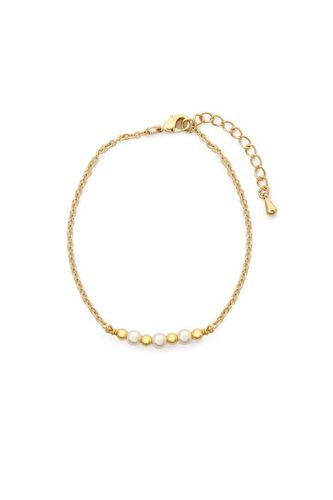 Womens Gold Plated Pearl Bar Chain Bracelet - - 7.5 inches - Joy by Corrine Smith - Modalova