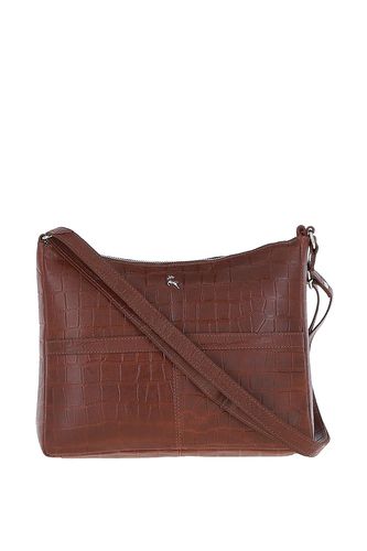 Womens 'Vittoria' Croc Print Real Leather Shoulder Bag - - One Size - Ashwood Leather - Modalova