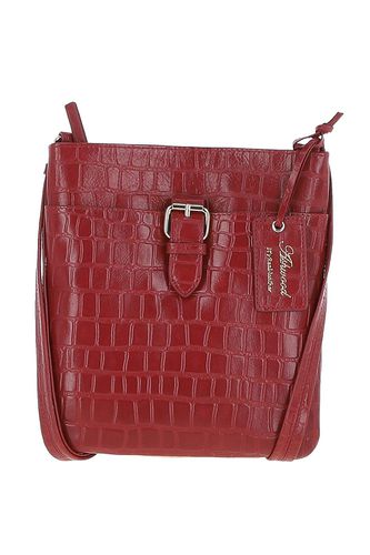 Womens Tab Zip Top Croc Print Real Leather Crossbody Bag - - One Size - NastyGal UK (+IE) - Modalova