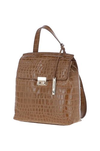 Womens Croc Print Real Leather Backpack - - One Size - Ashwood Leather - Modalova