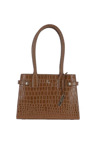 Womens Two Section Croc Print Real Leather Tote Bag - - One Size - NastyGal UK (+IE) - Modalova