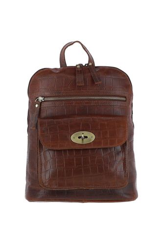 Womens Bonfanti' Croc Print Real Leather Mini Backpack - - One Size - NastyGal UK (+IE) - Modalova