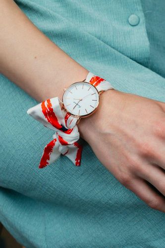 Womens Star Splash Print Changeable Fabric Strap Boho Wristwatch - One Size - NastyGal UK (+IE) - Modalova