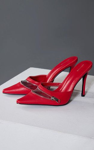 Womens PU Point Toe Vinyl High Stiletto Heeled Mules - 7 - NastyGal UK (+IE) - Modalova