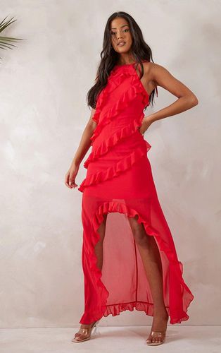 Womens Tall Strappy Frilled Maxi Dress - 10 - NastyGal UK (+IE) - Modalova