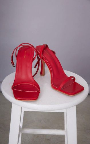 Womens PU Square Toe Barely There Mid Heeled Sandals - 8 - NastyGal UK (+IE) - Modalova