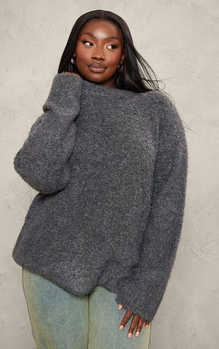 Womens Plus Charcoal Bobble Knit Oversized Jumper - - XL - NastyGal UK (+IE) - Modalova