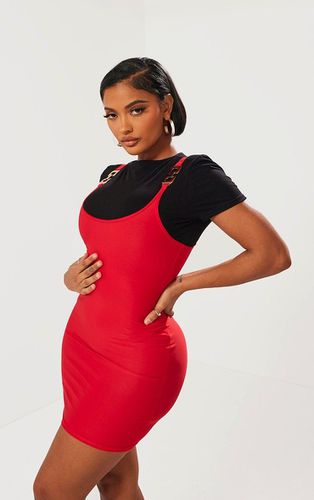 Womens Shape Cherry Slinky T Shirt Chain Strap Bodycon Dress - 14 - NastyGal UK (+IE) - Modalova