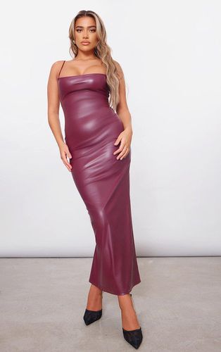 Womens Cherry Faux Leather Spaghetti Strap Midi Dress - 10 - NastyGal UK (+IE) - Modalova