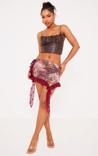 Womens Cherry Leopard Print Lace Trim Mini Skirt - 8 - NastyGal UK (+IE) - Modalova