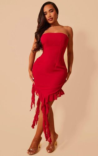 Womens Shape Bright Chiffon Frill Edge Bandeau Mini Dress - 6 - NastyGal UK (+IE) - Modalova