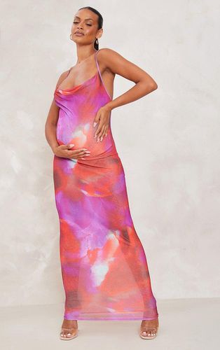 Womens Maternity Abstract Print Cowl Maxi Dress - 6 - NastyGal UK (+IE) - Modalova