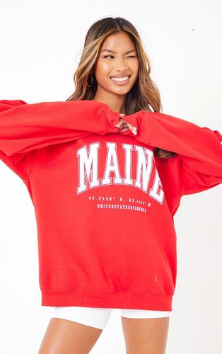 Womens Maine Overszied Print Sweatshirt - S - NastyGal UK (+IE) - Modalova
