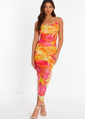 Womens Tropical Print Asymmetric Midaxi Dress - - 10 - NastyGal UK (+IE) - Modalova