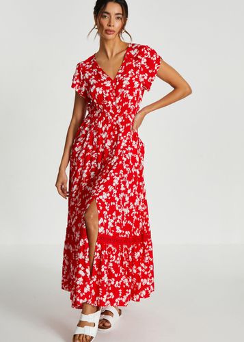 Womens Ditsy Floral Crochet Trim Maxi Dress - - 10 - NastyGal UK (+IE) - Modalova