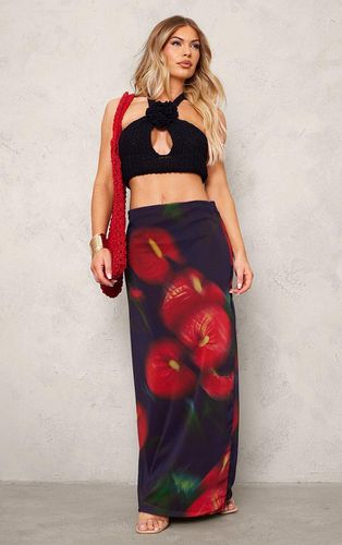 Womens Abstract Flower Print Mesh Maxi Skirt - 6 - NastyGal UK (+IE) - Modalova