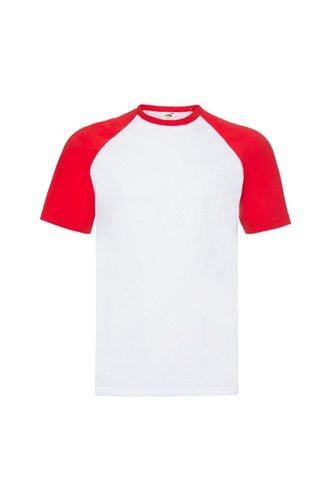 Contrast Baseball T-Shirt - Red - M - Fruit of the Loom - Modalova