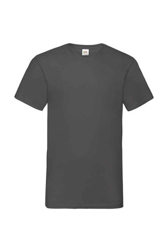 Value V Neck T-Shirt - Grey - M - Fruit of the Loom - Modalova