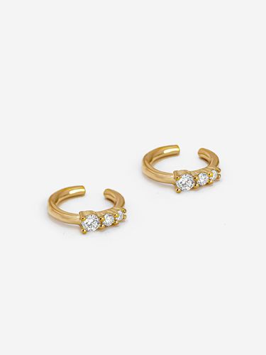 Womens Gold Ear Cuffs With Three Stones - - One Size - NastyGal UK (+IE) - Modalova