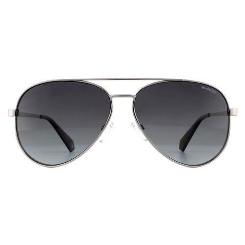 Womens Aviator Ruthenium Gradient Polarized Sunglasses - One Size - Polaroid - Modalova