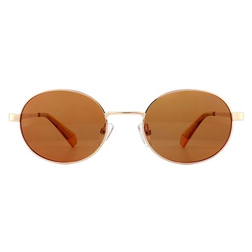 Oval Gold Orange Copper Polarized Sunglasses - - One Size - NastyGal UK (+IE) - Modalova