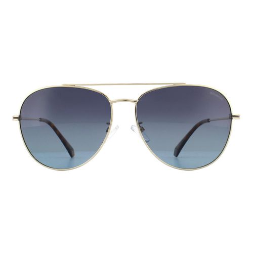 Aviator Gold Grey Gradient Polarized Sunglasses - - One Size - Polaroid - Modalova