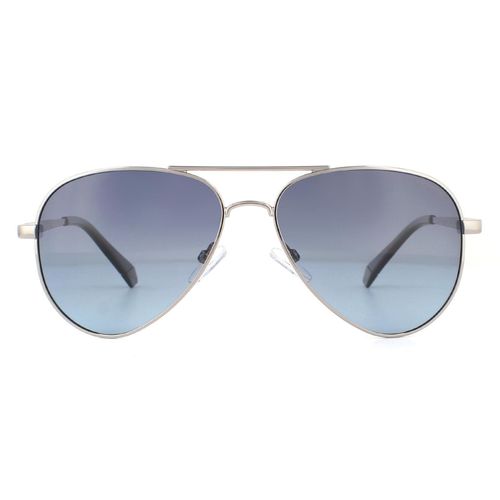 Aviator Ruthenium Gradient Polarized Sunglasses - One Size - Polaroid - Modalova