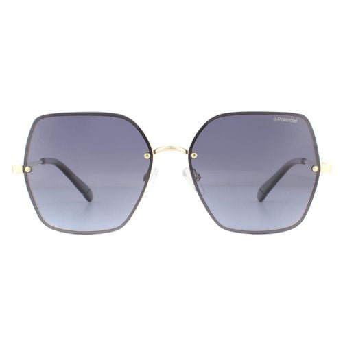 Womens Square Gold Grey Grey Gradient Polarized Sunglasses - - One Size - Polaroid - Modalova