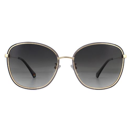 Womens Square Gold Grey Black Grey Gradient Polarized Sunglasses - - One Size - NastyGal UK (+IE) - Modalova