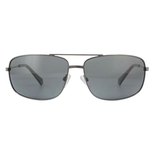 Rectangle Dark Ruthenium Polarized Sunglasses - One Size - Polaroid - Modalova