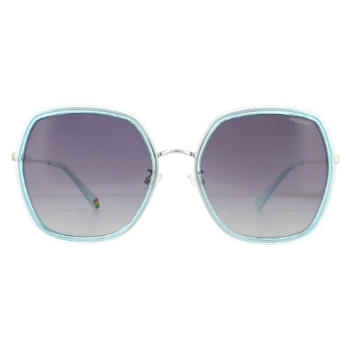 Womens Square Azure Grey Gradient Polarized Sunglasses - - One Size - NastyGal UK (+IE) - Modalova