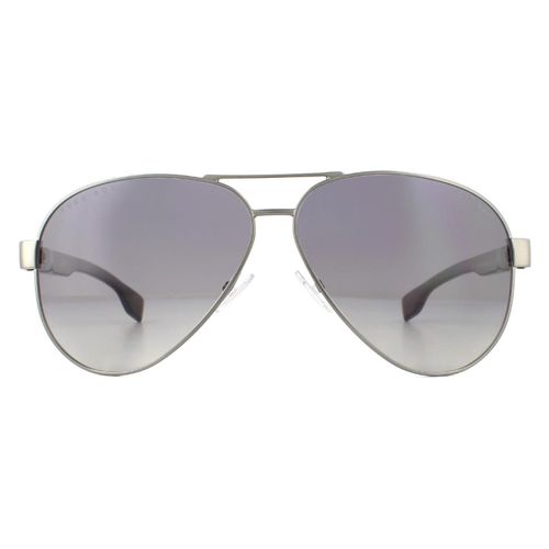 Rectangle Matte Dark Ruthenium Gradient Polarized Sunglasses - One Size - NastyGal UK (+IE) - Modalova