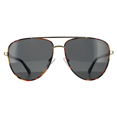 Aviator Gold Havana Grey Polarized Sunglasses - - One Size - Polaroid - Modalova