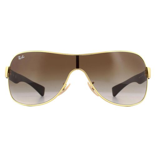 Shield Gold Brown Gradient Sunglasses - - One Size - NastyGal UK (+IE) - Modalova