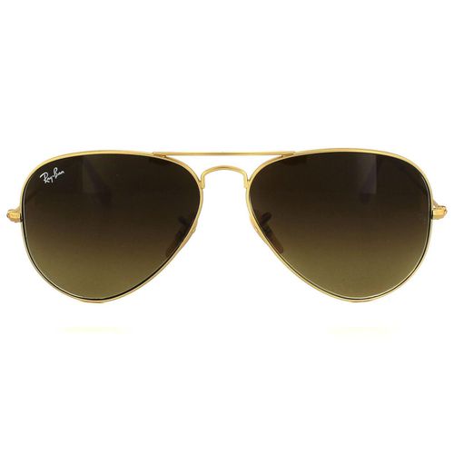 Aviator Matt Gold Brown Gradient Sunglasses - - One Size - Ray-Ban - Modalova