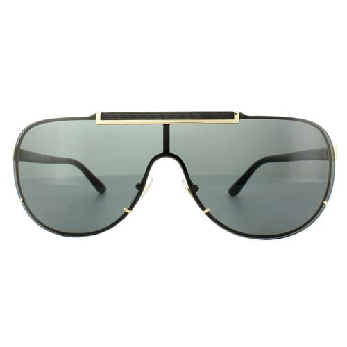 Shield Gold Grey Sunglasses - - One Size - Versace - Modalova