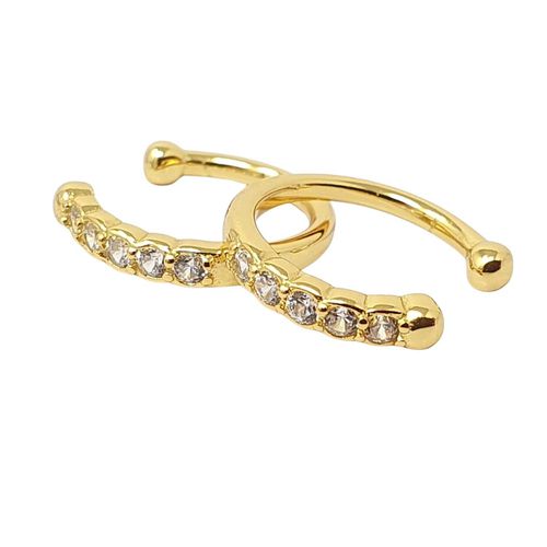 Womens Dainty Ear Cuff Paved Conch Hoops No Piercing Required - - One Size - NastyGal UK (+IE) - Modalova