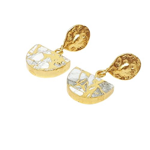Womens Herkimer Diamond April Birthstone Statement Earrings - - One Size - Harfi - Modalova