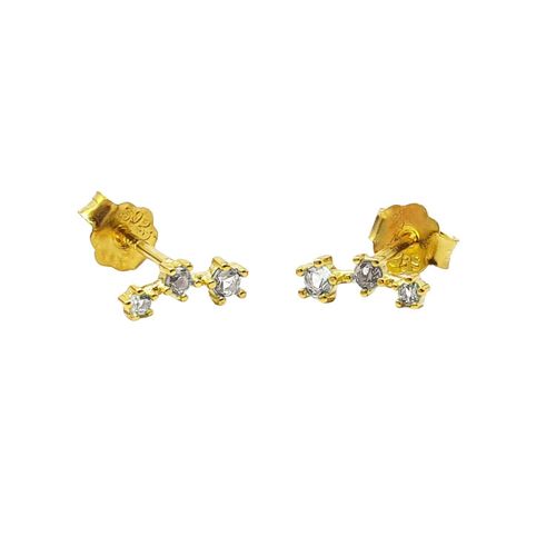 Womens Tiny Diamond April Birthstone Climber Stud Earrings - - One Size - NastyGal UK (+IE) - Modalova