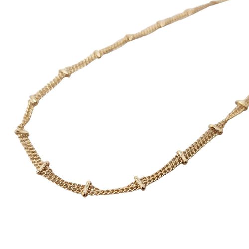 Womens 18ct Gold Vermeil Double Chain Necklace - - 18 inches - Harfi - Modalova