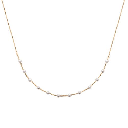 Womens 18ct Gold Vermeil Plated Essential Pearl Necklace - - 18 inches - Harfi - Modalova