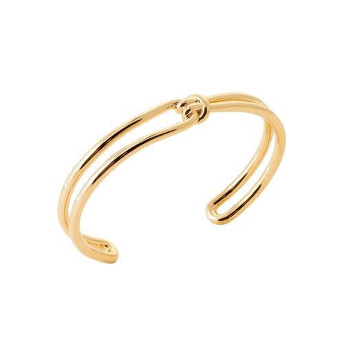 Womens Gold Vermeil Crossover Open Tie The Knot Bangle - - One Size - NastyGal UK (+IE) - Modalova